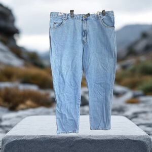 Basic Editions Straight Leg 100% Cotton Blue Jeans Men Size 46x32 (44x31 Actual)